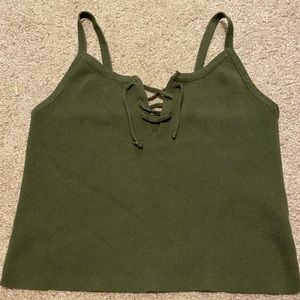 Olive Green Crop Top
